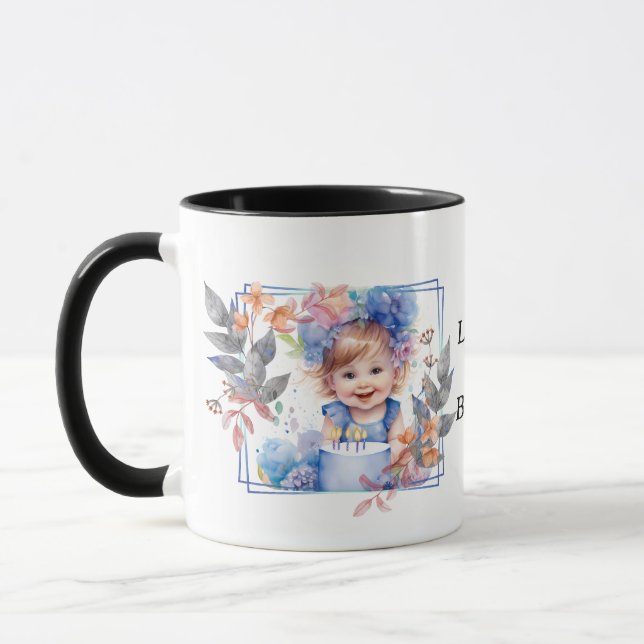 Caneca Photo with square flower frame (Esquerda)