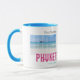 Caneca Phuket Thailand Vintage Beach Panorama Souvenir