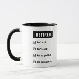 Caneca Piada de Aposentadoria Humor Engraçado Aposentado 