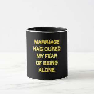 Caneca Piada de Casamento e Medo Engraçada