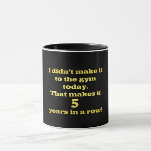 Caneca Piada Divertida de Ir à Academia