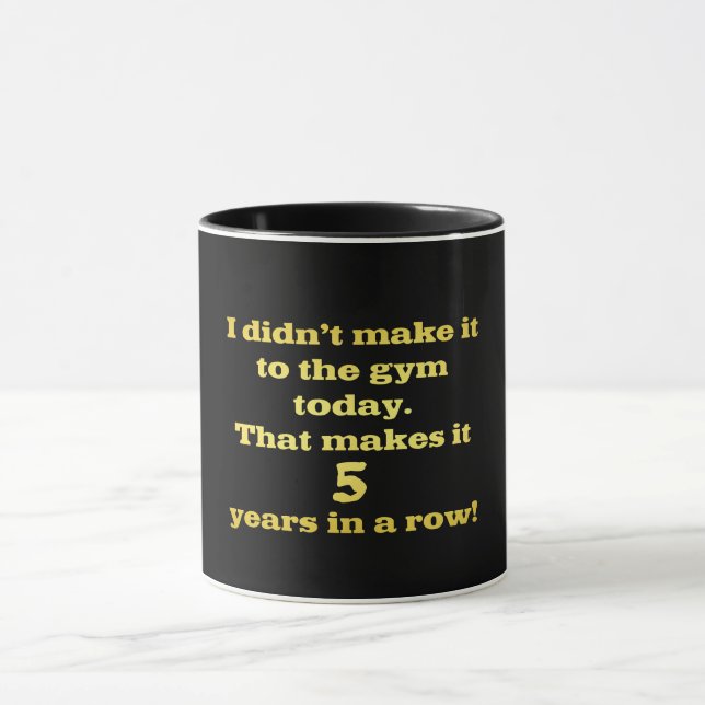 Caneca Piada Divertida de Ir à Academia (Centro)