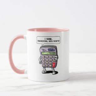 Caneca Piada engraçada da matemática da calculadora da