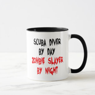 Caneca Piada Zombie do mergulho Scuba
