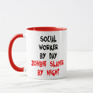 Caneca Piada Zombie do Trabalhador Social