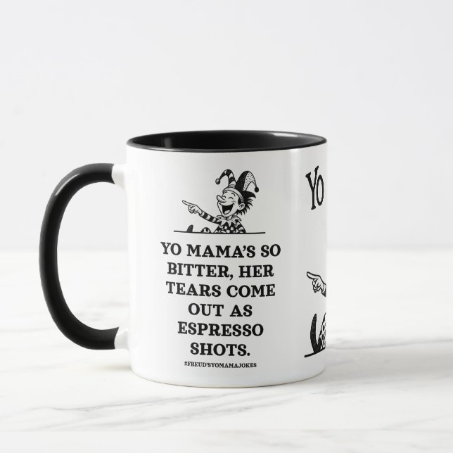 Caneca piadas freudianas da sua mãe - Amarga (Esquerda)