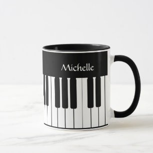 Caneca Piano Keyboard Music Personalizado Mug