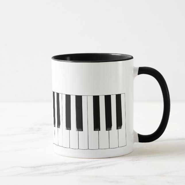 Caneca Piano Keyboard Music Two Toned Mug (Direita)