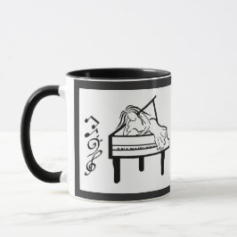 Caneca Piano Lady