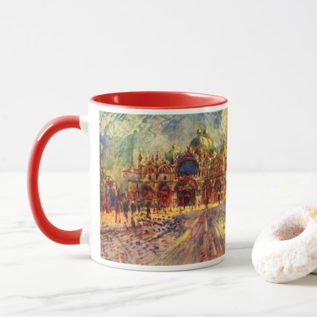 Caneca Piazza San Marco, Veneza por Pierre Renoir (Com Donut)