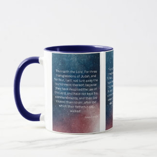 Caneca Pic de Escritura de Bíblia Amos 2:4 KJV, Mug de Do