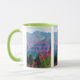 Caneca Pic de Escritura de Bíblia do James 2:24 KJV - Doi