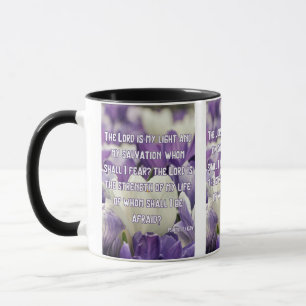 Caneca Pic De Escritura De Bíblia Do KJV Psalms 27:1
