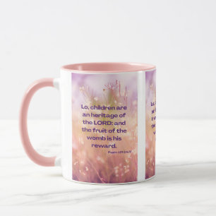 Caneca Pic De Escritura De Bíblia Psalm 127:3 KJV De Dois