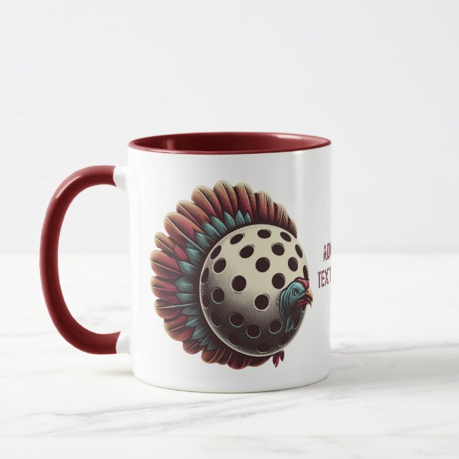 Caneca Pickleball Dia de Ação de Graças Peru Paddleball E (Esquerda)