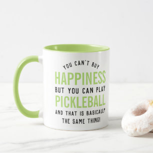 Caneca Pickleball é Felicidade Engraçado Presente de Pick