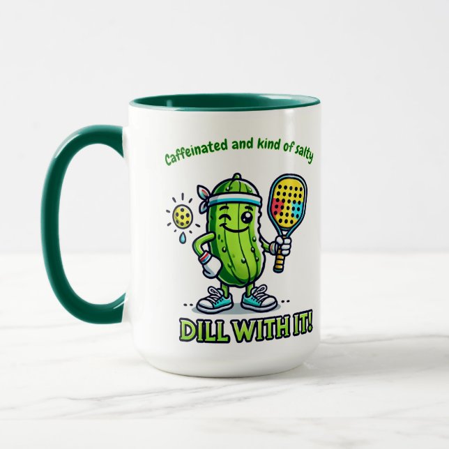 Caneca Pickleball Funny Coffee Mug Drinkware Kitchen (Esquerda)