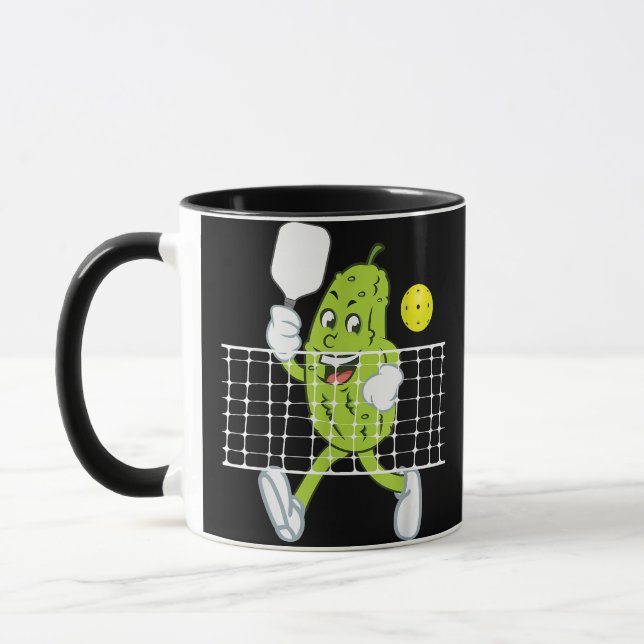 Caneca Picles Jogando Pickleball - Remo de Pickleball Eng (Esquerda)
