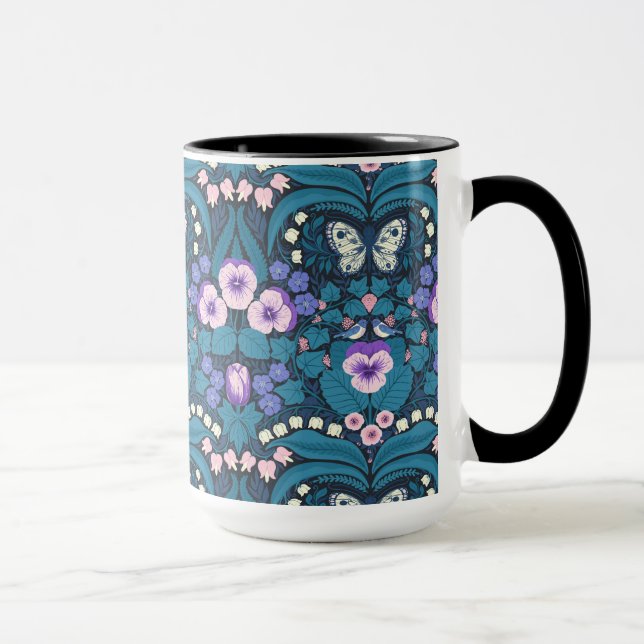 Caneca Picos, aves e borboletas (Direita)