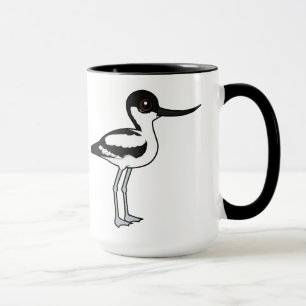 Caneca Pied Avocet - Pássaro de Cartoon Birdornizável