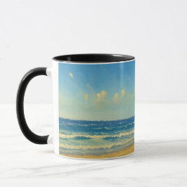 Caneca Píer de praia de Manhattan com telhado vermelho