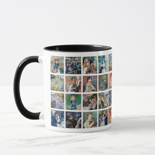 Caneca Pierre-Auguste Renoir - Colagem em Grade de Master (Esquerda)