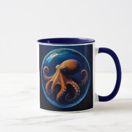 Caneca Pieuvre dans une bulle