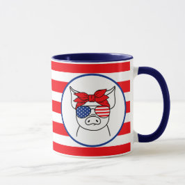 Caneca Pig Mug Patriótico