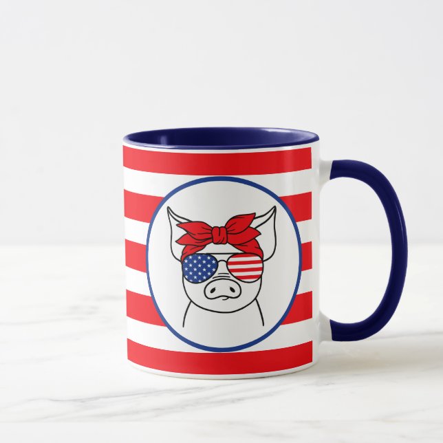 Caneca Pig Mug Patriótico (Direita)