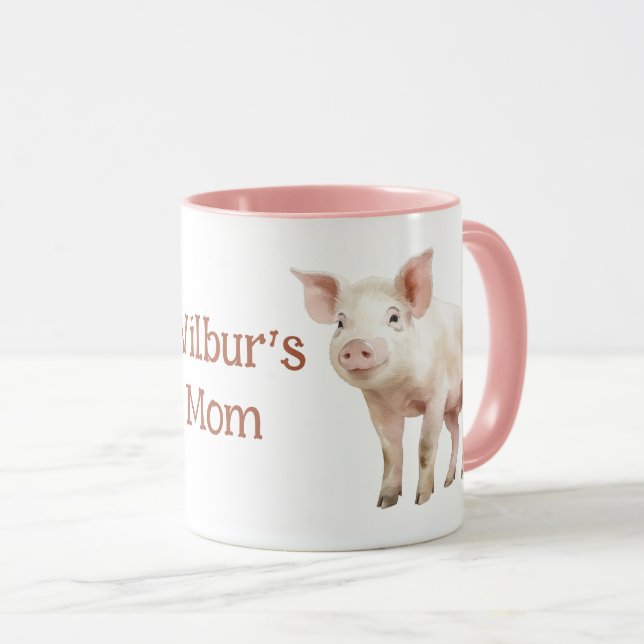 Caneca Piglet Watercolor (Frente Esquerda)