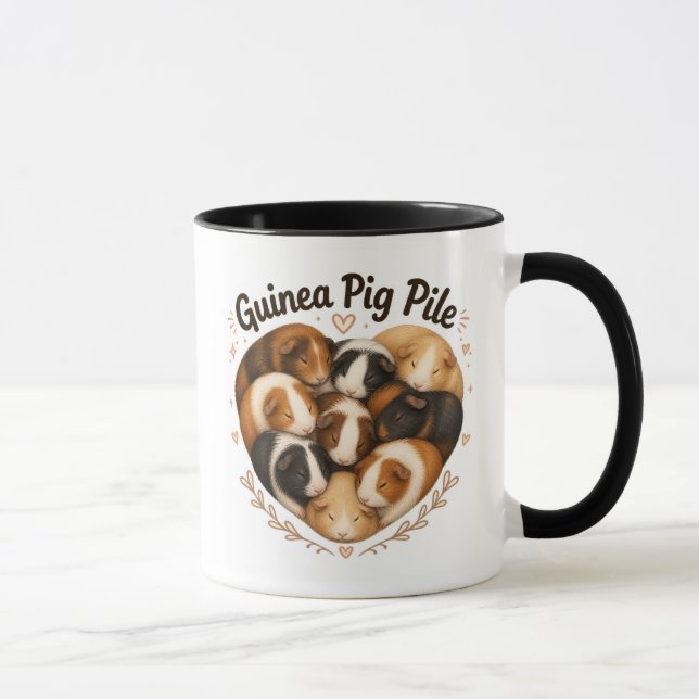 Caneca Pilha de Porquinhos-da-Índia (Direita)