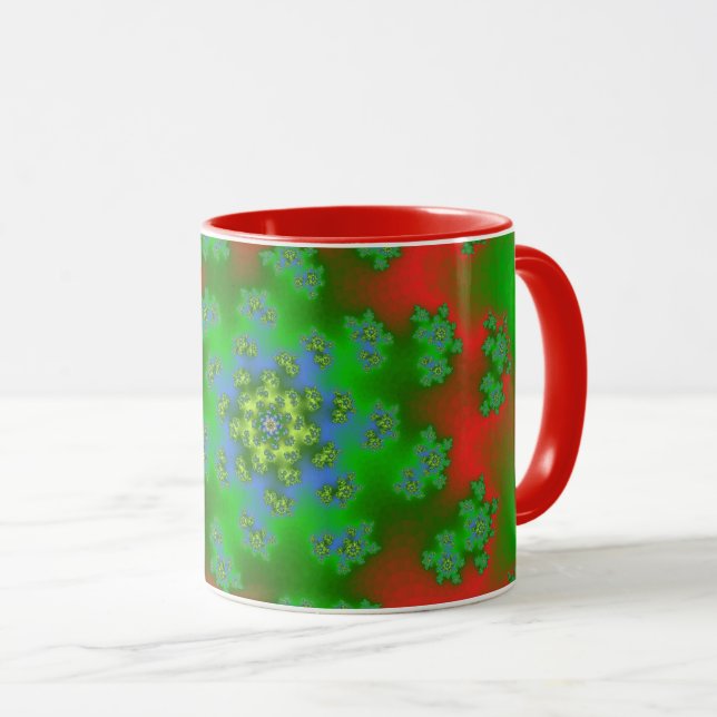Caneca Pilhas Florais de Natal (Frente Esquerda)