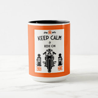 Caneca Piloto de Motocicleta Clássica Britânica