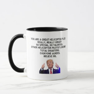 Caneca Piloto Helicóptero Trump, piloto do helicóptero Tr