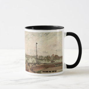 Caneca Pilot's Jetty, Le Havre, Misty de Camille Pissarro