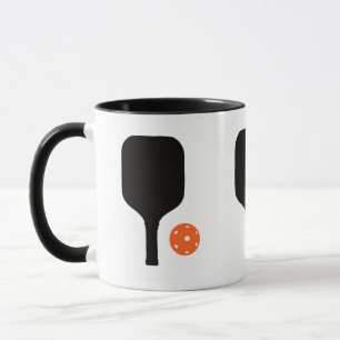 Caneca Pílula de picleball e picleball laranja
