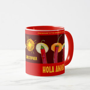 Caneca Pimentões lindos Hola Amigo Funny Personalizável