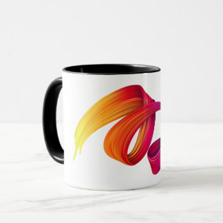 Caneca Pincel de gradiente bonito e criativo
