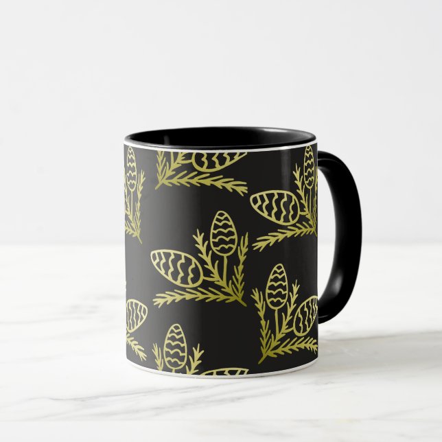 Caneca Pine Cone Modern Rustic (Frente Esquerda)