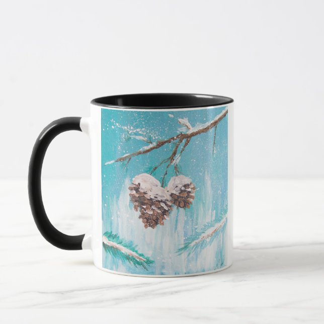 Caneca Pinecones de inverno (Esquerda)