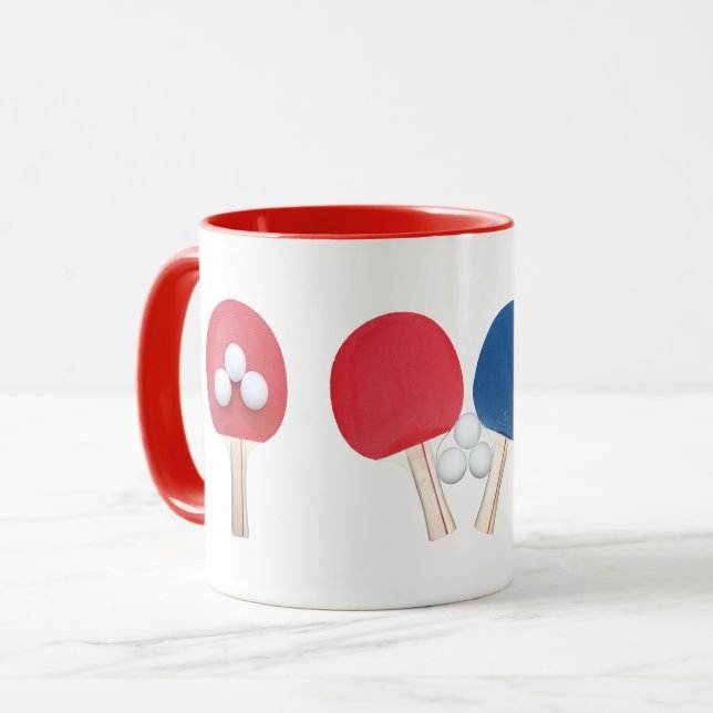 Caneca Ping Pong Paddles e Balls Mug (Frente Esquerda)