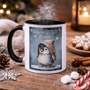 Caneca Pinguim Baby É Frio Lá Fora 