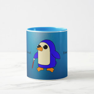 Caneca Pinguim-bebê bonito com personalização de cane