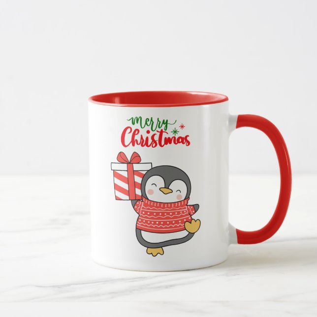 Caneca Pinguim Bonito Feliz Natal (Direita)