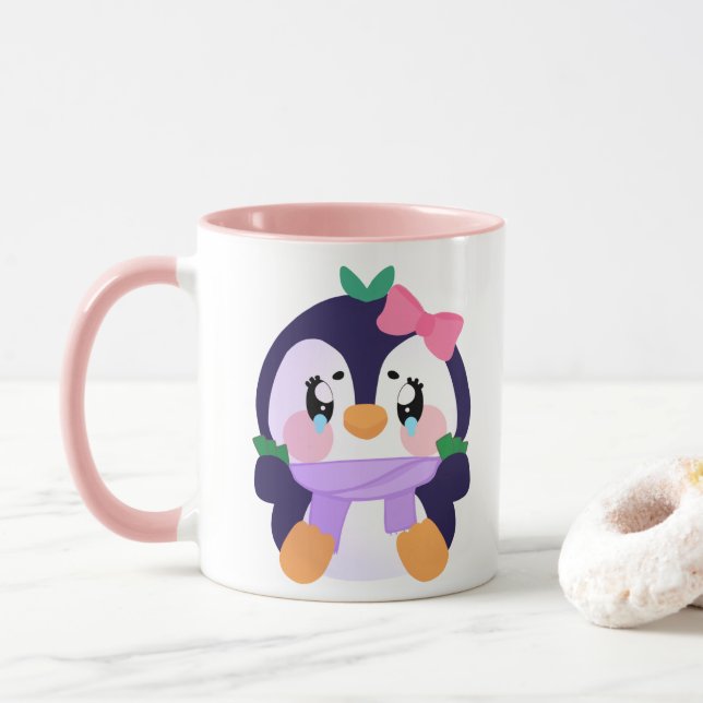 Caneca Pinguim Cuto Simples (Com Donut)