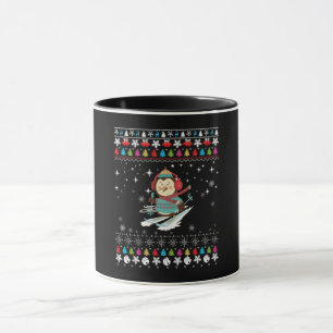 Caneca Pinguim de Esqui Natal