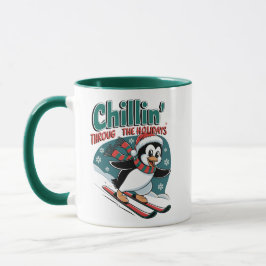 Caneca Pinguim de Esqui no Feriado Relax