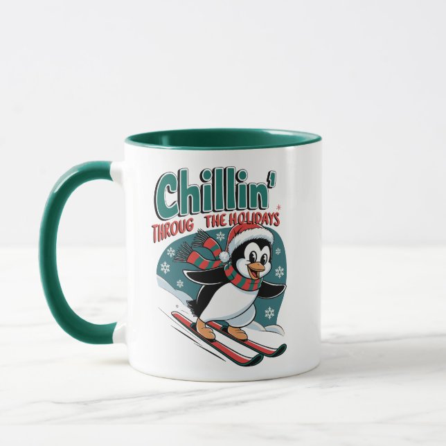 Caneca Pinguim de Esqui no Feriado Relax (Esquerda)