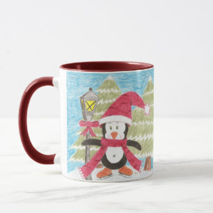 Caneca Pinguim de patinação no gelo