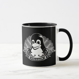 Caneca Pinguim de Tux - (Linux, Open Source, Copyleft,